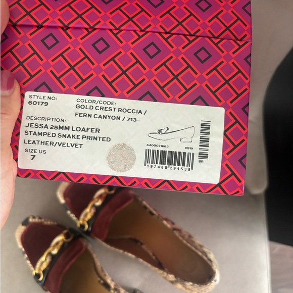 Tory Burch Jessa Loafer Velvet with Snake - Picture 6 of 6